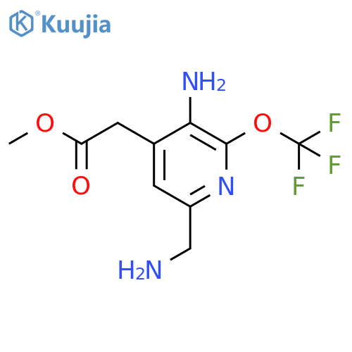 Methyl 3-amino-6-(aminomethyl)-2-(trifluoromethoxy)pyridine-4-acetate structure