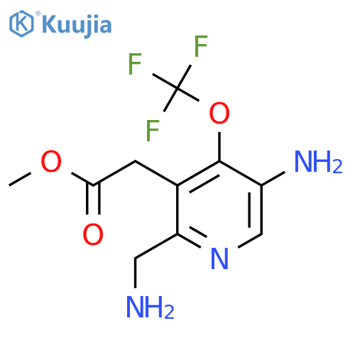 Methyl 5-amino-2-(aminomethyl)-4-(trifluoromethoxy)pyridine-3-acetate structure