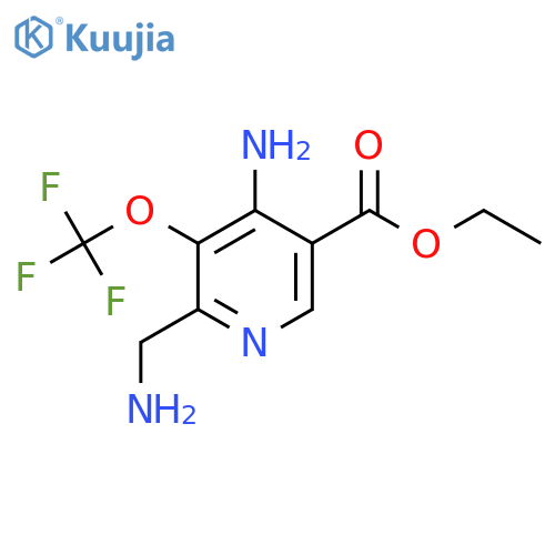 Ethyl 4-amino-2-(aminomethyl)-3-(trifluoromethoxy)pyridine-5-carboxylate structure
