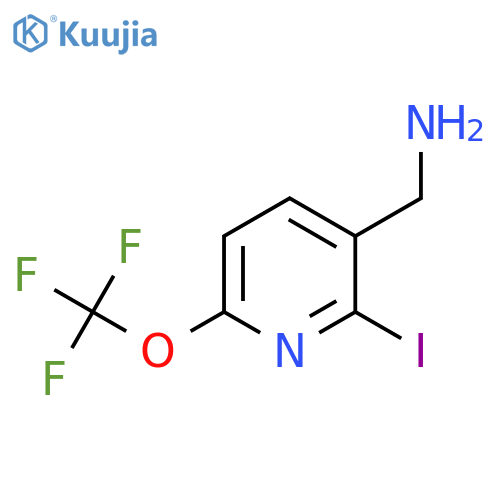 3-(Aminomethyl)-2-iodo-6-(trifluoromethoxy)pyridine structure
