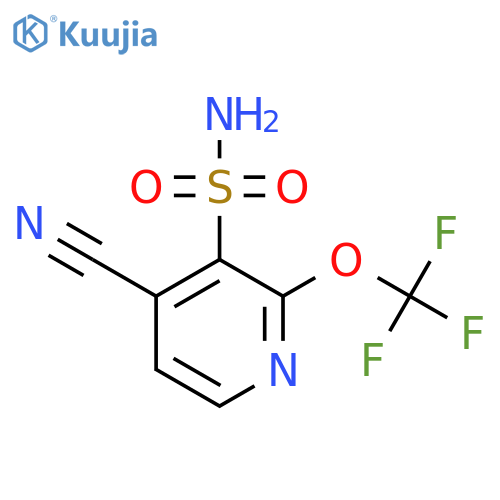 4-Cyano-2-(trifluoromethoxy)pyridine-3-sulfonamide structure