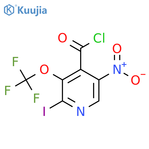 2-Iodo-5-nitro-3-(trifluoromethoxy)pyridine-4-carbonyl chloride structure