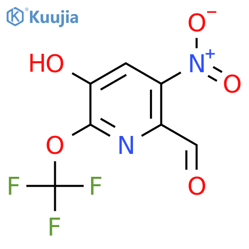 3-Hydroxy-5-nitro-2-(trifluoromethoxy)pyridine-6-carboxaldehyde structure