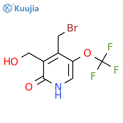 4-(Bromomethyl)-2-hydroxy-5-(trifluoromethoxy)pyridine-3-methanol structure