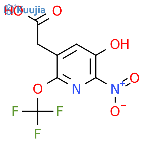 3-Hydroxy-2-nitro-6-(trifluoromethoxy)pyridine-5-acetic acid structure