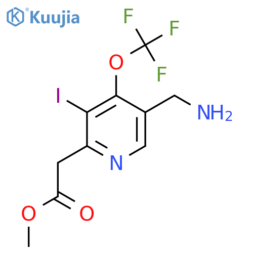 Methyl 5-(aminomethyl)-3-iodo-4-(trifluoromethoxy)pyridine-2-acetate structure
