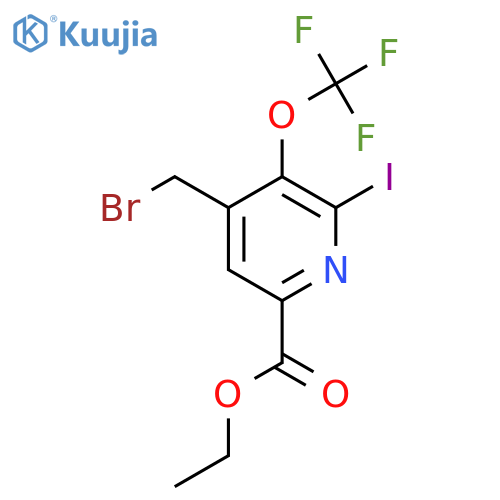 Ethyl 4-(bromomethyl)-2-iodo-3-(trifluoromethoxy)pyridine-6-carboxylate structure