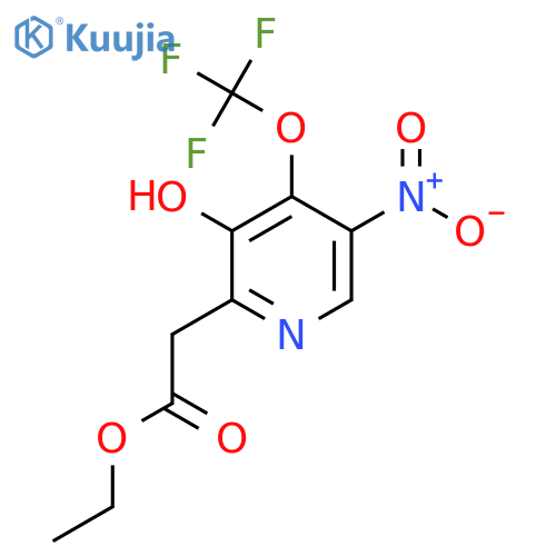 Ethyl 3-hydroxy-5-nitro-4-(trifluoromethoxy)pyridine-2-acetate structure