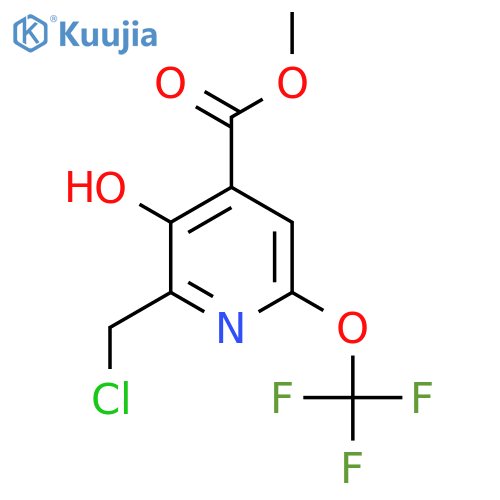Methyl 2-(chloromethyl)-3-hydroxy-6-(trifluoromethoxy)pyridine-4-carboxylate structure