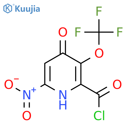 4-Hydroxy-6-nitro-3-(trifluoromethoxy)pyridine-2-carbonyl chloride structure