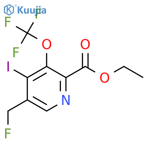 Ethyl 5-(fluoromethyl)-4-iodo-3-(trifluoromethoxy)pyridine-2-carboxylate structure