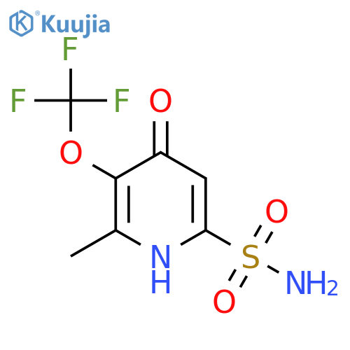 4-Hydroxy-2-methyl-3-(trifluoromethoxy)pyridine-6-sulfonamide structure