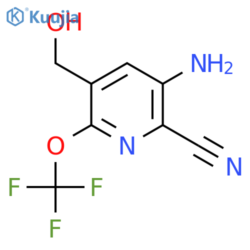3-Amino-2-cyano-6-(trifluoromethoxy)pyridine-5-methanol structure
