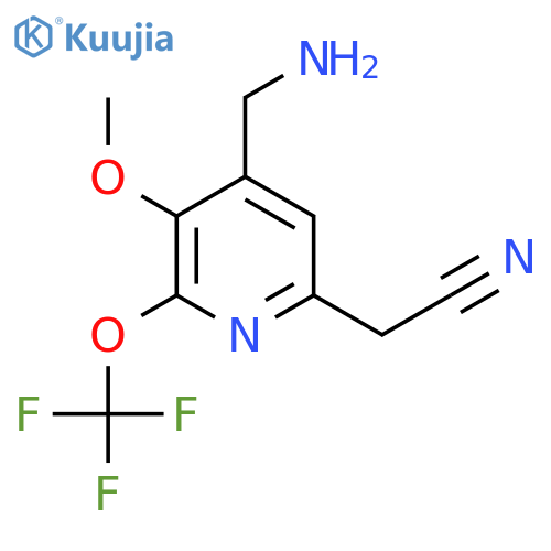 4-(Aminomethyl)-3-methoxy-2-(trifluoromethoxy)pyridine-6-acetonitrile structure