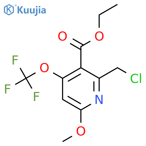 Ethyl 2-(chloromethyl)-6-methoxy-4-(trifluoromethoxy)pyridine-3-carboxylate structure