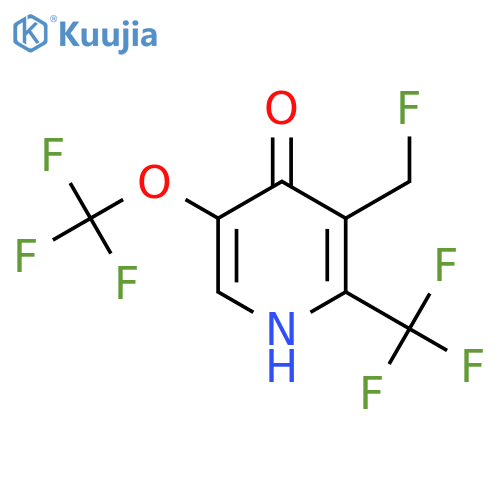 3-(Fluoromethyl)-4-hydroxy-5-(trifluoromethoxy)-2-(trifluoromethyl)pyridine structure