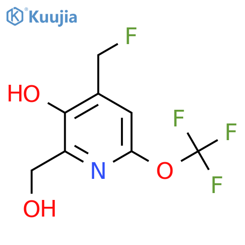 4-(Fluoromethyl)-3-hydroxy-6-(trifluoromethoxy)pyridine-2-methanol structure