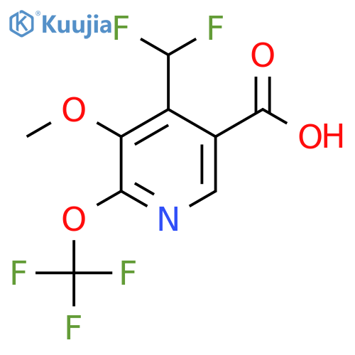 4-(Difluoromethyl)-3-methoxy-2-(trifluoromethoxy)pyridine-5-carboxylic acid structure