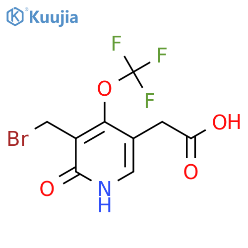 3-(Bromomethyl)-2-hydroxy-4-(trifluoromethoxy)pyridine-5-acetic acid structure