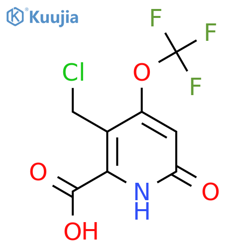 3-(Chloromethyl)-6-hydroxy-4-(trifluoromethoxy)pyridine-2-carboxylic acid structure