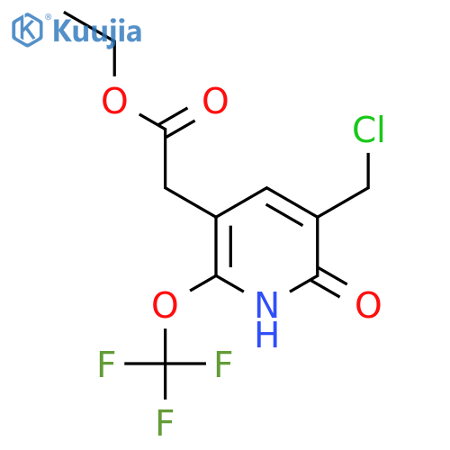 Ethyl 3-(chloromethyl)-2-hydroxy-6-(trifluoromethoxy)pyridine-5-acetate structure