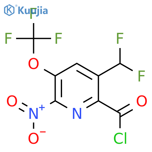 5-(Difluoromethyl)-2-nitro-3-(trifluoromethoxy)pyridine-6-carbonyl chloride structure