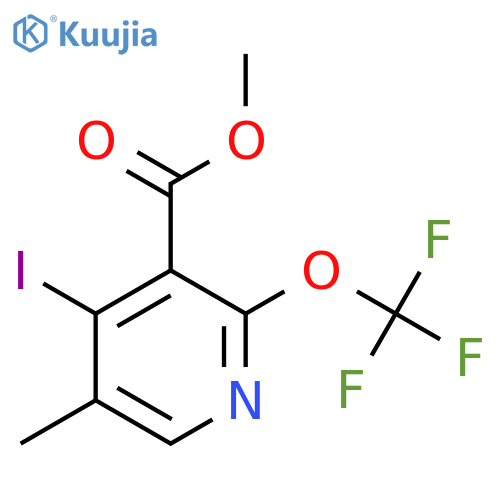 Methyl 4-iodo-5-methyl-2-(trifluoromethoxy)pyridine-3-carboxylate structure