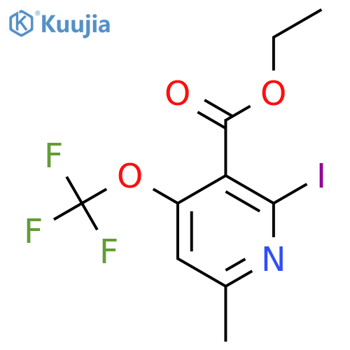 Ethyl 2-iodo-6-methyl-4-(trifluoromethoxy)pyridine-3-carboxylate structure