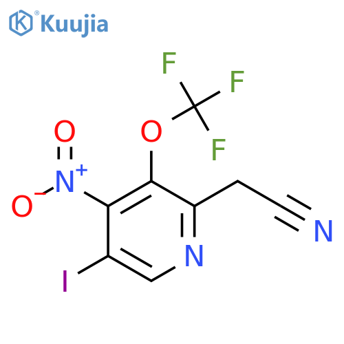 5-Iodo-4-nitro-3-(trifluoromethoxy)pyridine-2-acetonitrile structure
