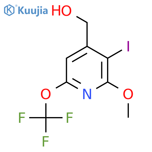 3-Iodo-2-methoxy-6-(trifluoromethoxy)pyridine-4-methanol structure