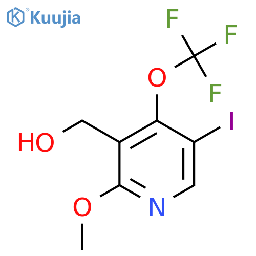 5-Iodo-2-methoxy-4-(trifluoromethoxy)pyridine-3-methanol structure