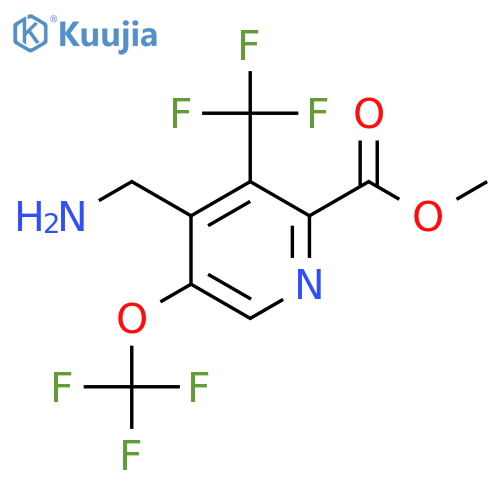 Methyl 4-(aminomethyl)-5-(trifluoromethoxy)-3-(trifluoromethyl)pyridine-2-carboxylate structure