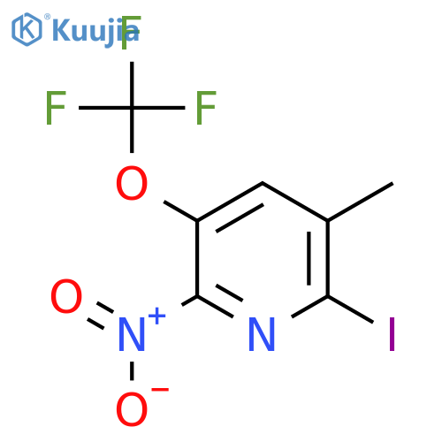2-Iodo-3-methyl-6-nitro-5-(trifluoromethoxy)pyridine structure