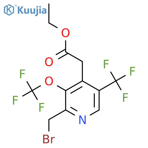 Ethyl 2-(bromomethyl)-3-(trifluoromethoxy)-5-(trifluoromethyl)pyridine-4-acetate structure