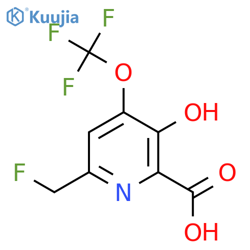 6-(Fluoromethyl)-3-hydroxy-4-(trifluoromethoxy)pyridine-2-carboxylic acid structure