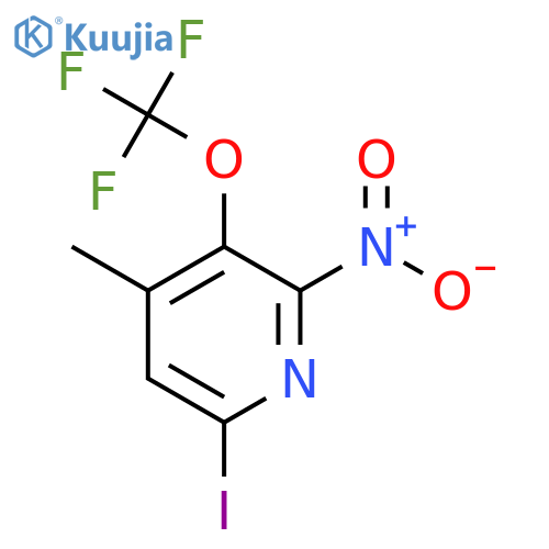 6-Iodo-4-methyl-2-nitro-3-(trifluoromethoxy)pyridine structure