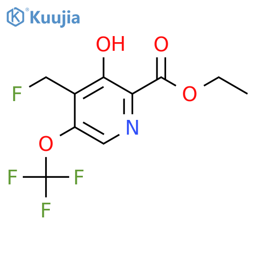 Ethyl 4-(fluoromethyl)-3-hydroxy-5-(trifluoromethoxy)pyridine-2-carboxylate structure