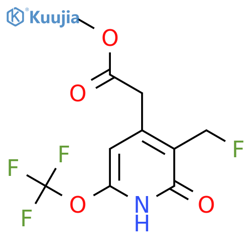 Methyl 3-(fluoromethyl)-2-hydroxy-6-(trifluoromethoxy)pyridine-4-acetate structure