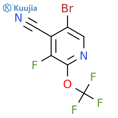 5-Bromo-4-cyano-3-fluoro-2-(trifluoromethoxy)pyridine structure