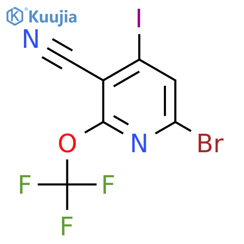 6-Bromo-3-cyano-4-iodo-2-(trifluoromethoxy)pyridine structure