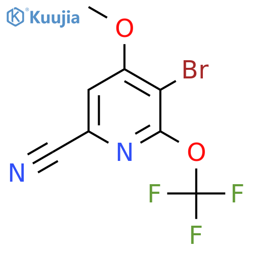 3-Bromo-6-cyano-4-methoxy-2-(trifluoromethoxy)pyridine structure