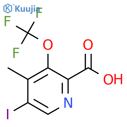 5-Iodo-4-methyl-3-(trifluoromethoxy)pyridine-2-carboxylic acid structure