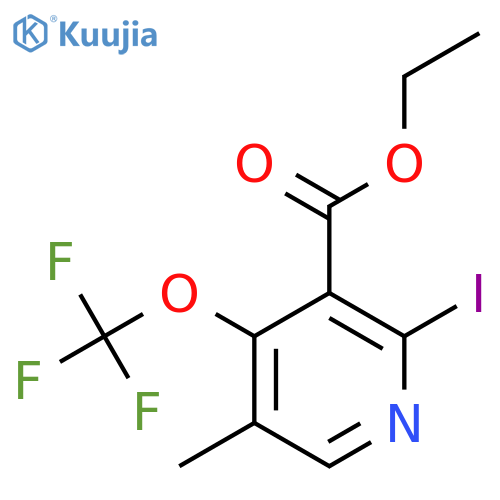 Ethyl 2-iodo-5-methyl-4-(trifluoromethoxy)pyridine-3-carboxylate structure