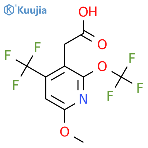 6-Methoxy-2-(trifluoromethoxy)-4-(trifluoromethyl)pyridine-3-acetic acid structure