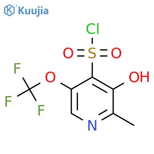 3-Hydroxy-2-methyl-5-(trifluoromethoxy)pyridine-4-sulfonyl chloride structure