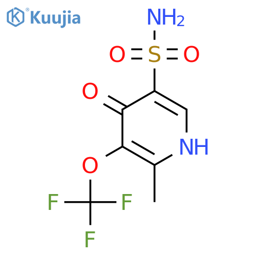 4-Hydroxy-2-methyl-3-(trifluoromethoxy)pyridine-5-sulfonamide structure