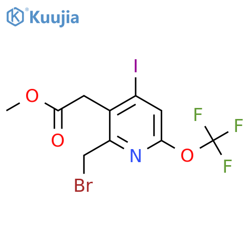 Methyl 2-(bromomethyl)-4-iodo-6-(trifluoromethoxy)pyridine-3-acetate structure