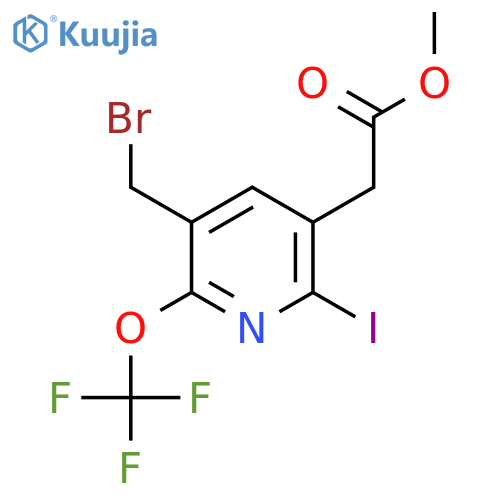 Methyl 3-(bromomethyl)-6-iodo-2-(trifluoromethoxy)pyridine-5-acetate structure