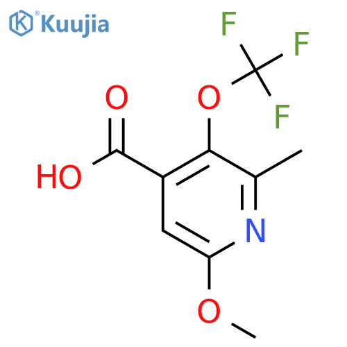 6-Methoxy-2-methyl-3-(trifluoromethoxy)pyridine-4-carboxylic acid structure