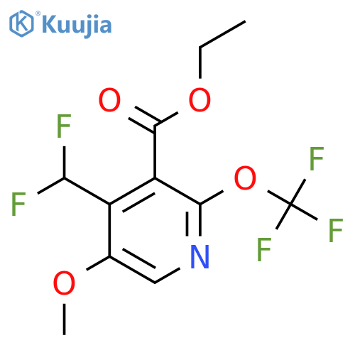 Ethyl 4-(difluoromethyl)-5-methoxy-2-(trifluoromethoxy)pyridine-3-carboxylate structure